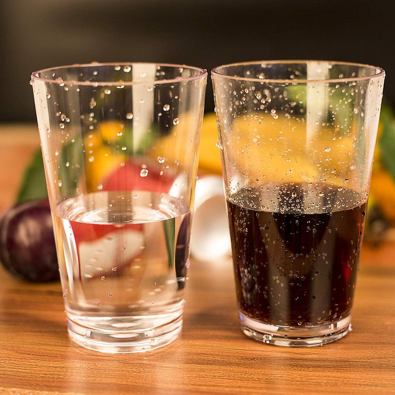 YUYUHUA Clear Plastic Drinking Glasses - BPA Free Cups 18 oz - Dishwasher Safe Classic Tumblers set of 6 - Acrylic Highball Tall Glasses for Kitchen Dining Outdoor (That Look Like Glass) - Image 3